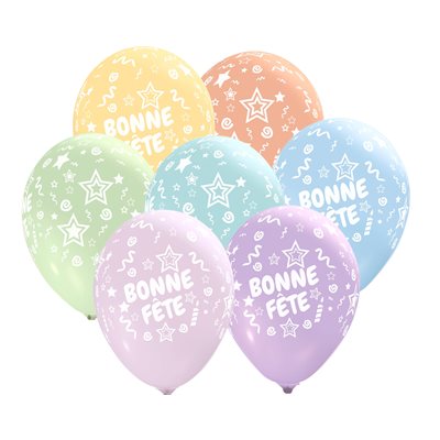 Latex bonne fête pastel 11 pouces