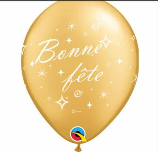 Latex bonne fête or 11 pouces