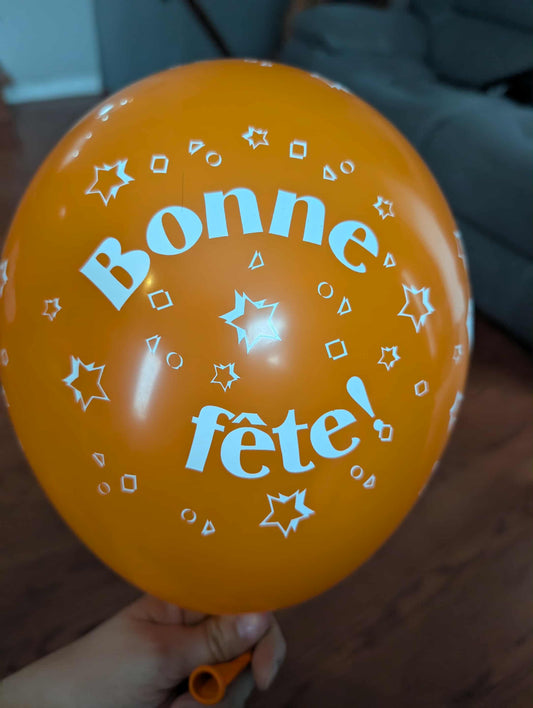 Latex bonne fête orange 11 pouces