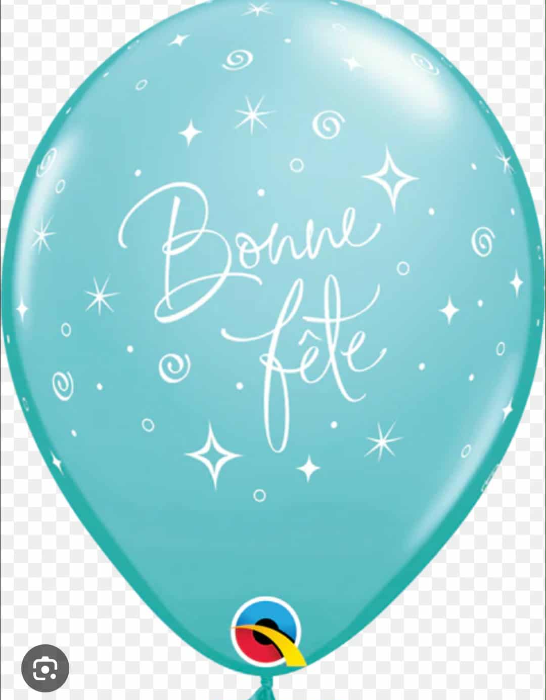 Latex bonne fête turquoise 11 pouces