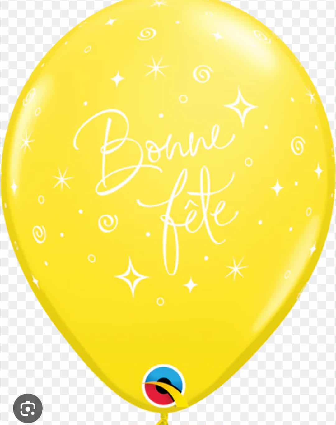 Latex bonne fête jaune 11 pouces