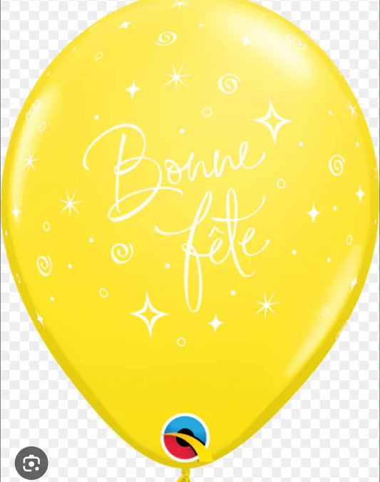 Latex bonne fête jaune 11 pouces