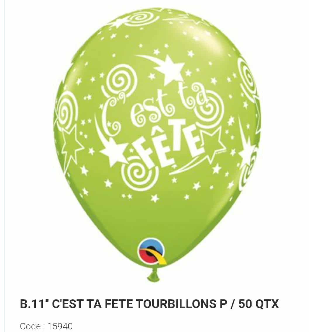 Latex c'est ta fête 11 pouces