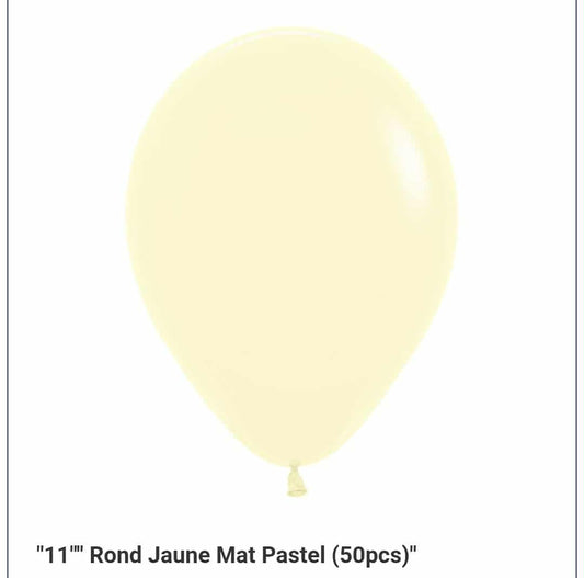 Latex jaune pastel 11 pouces