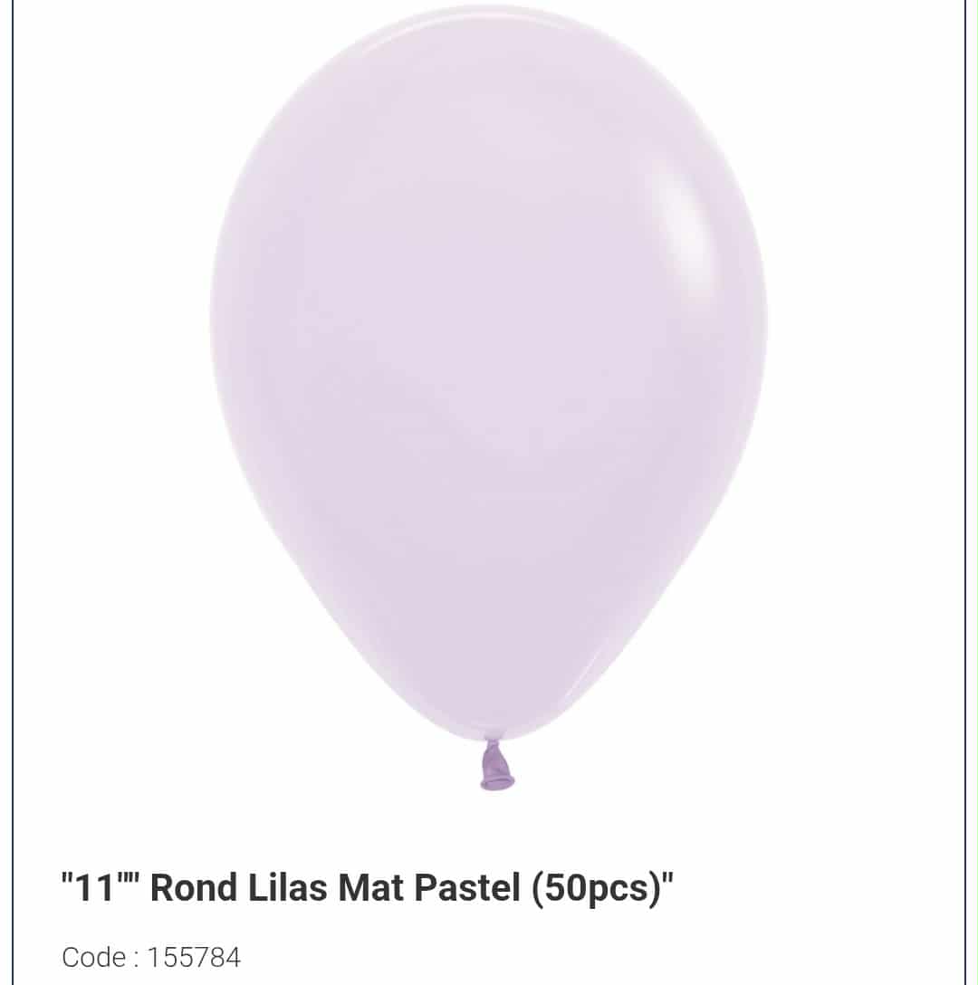Latex mauve pastel 11 pouces
