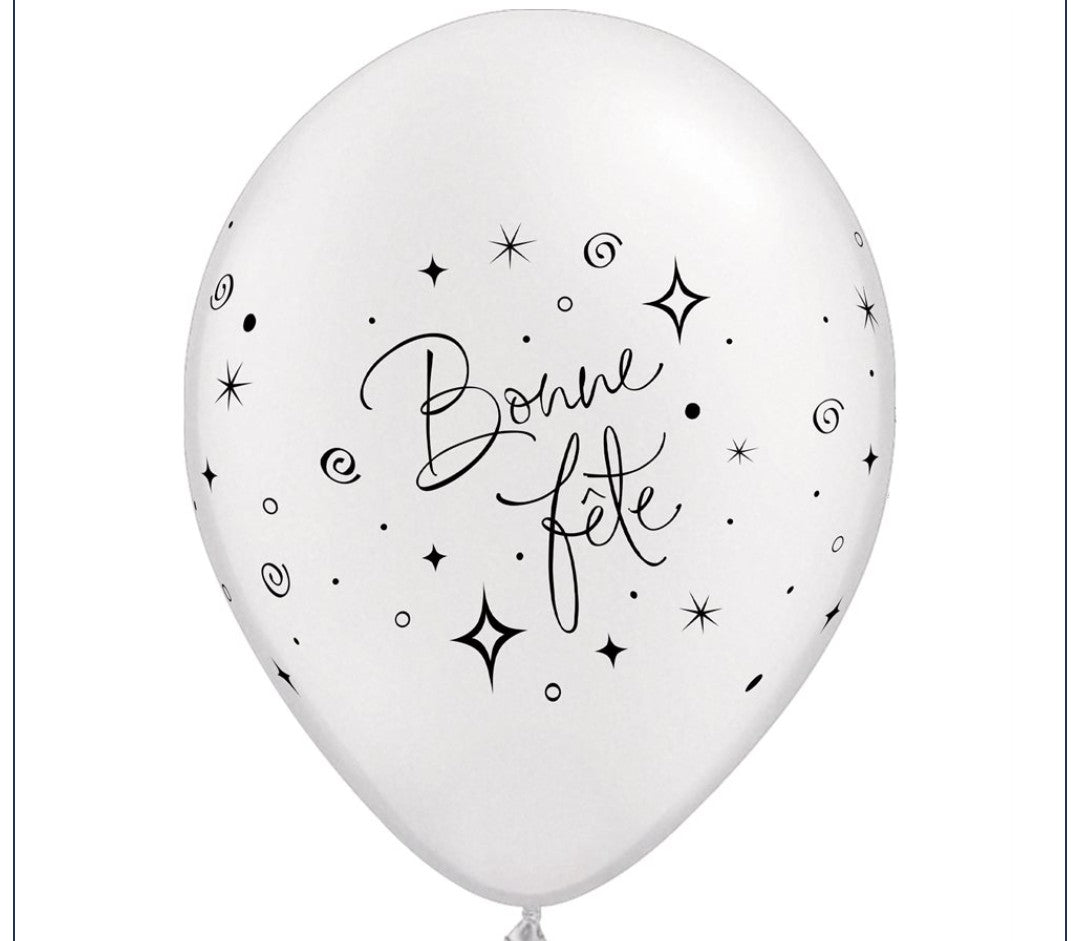 Latex bonne fête blanc