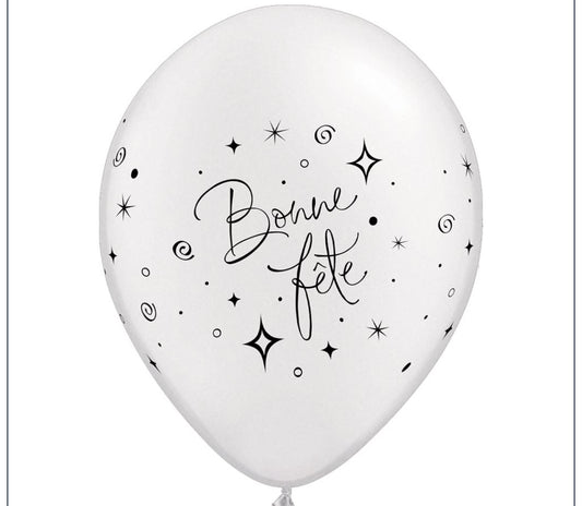 Latex bonne fête blanc