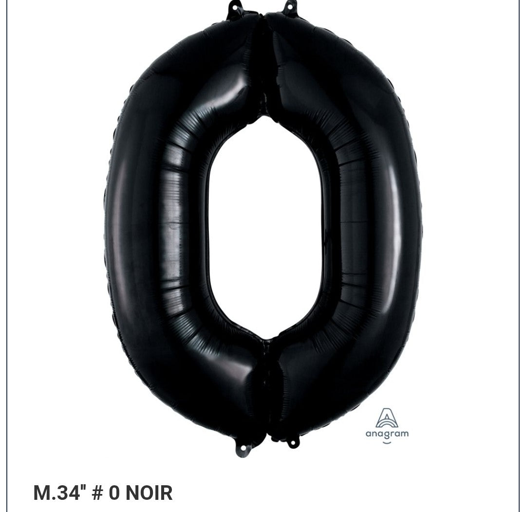 Supershape chiffre noir 0