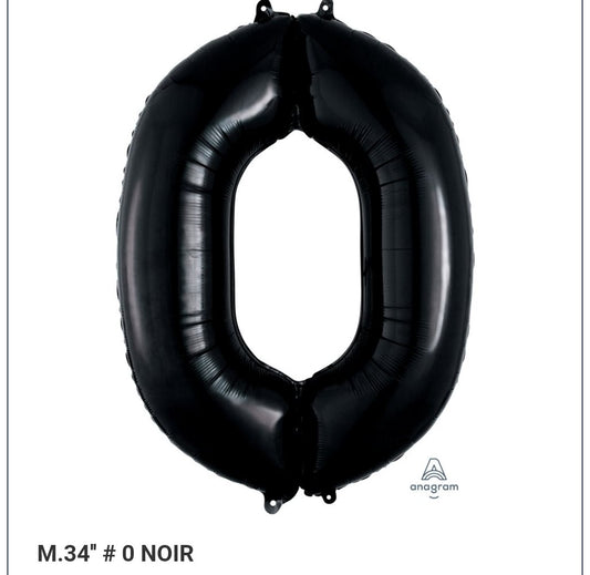 Supershape chiffre noir 0