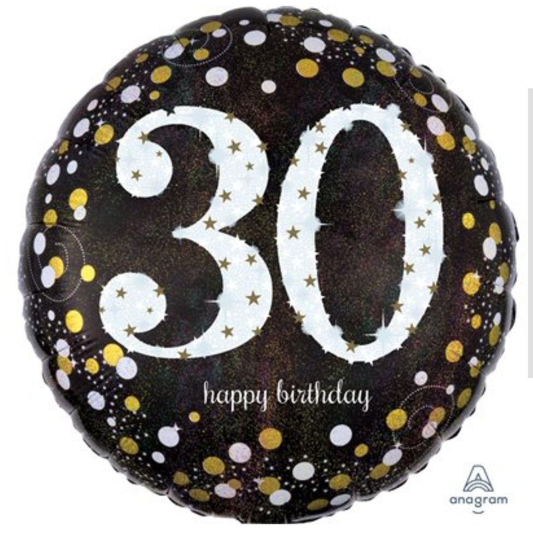 Ballon 30 ans sparkling 18 pouces