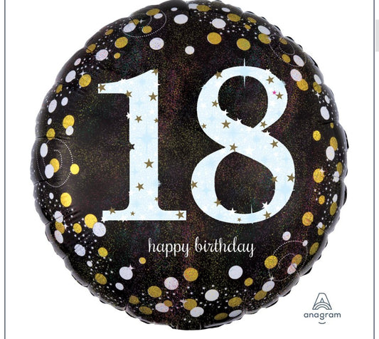 Ballon 18 ans sparkling 18 pouces