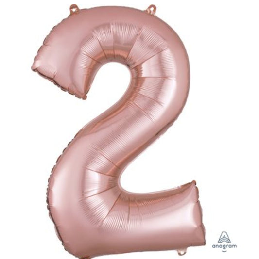Ballon supershape chiffre rose gold 2