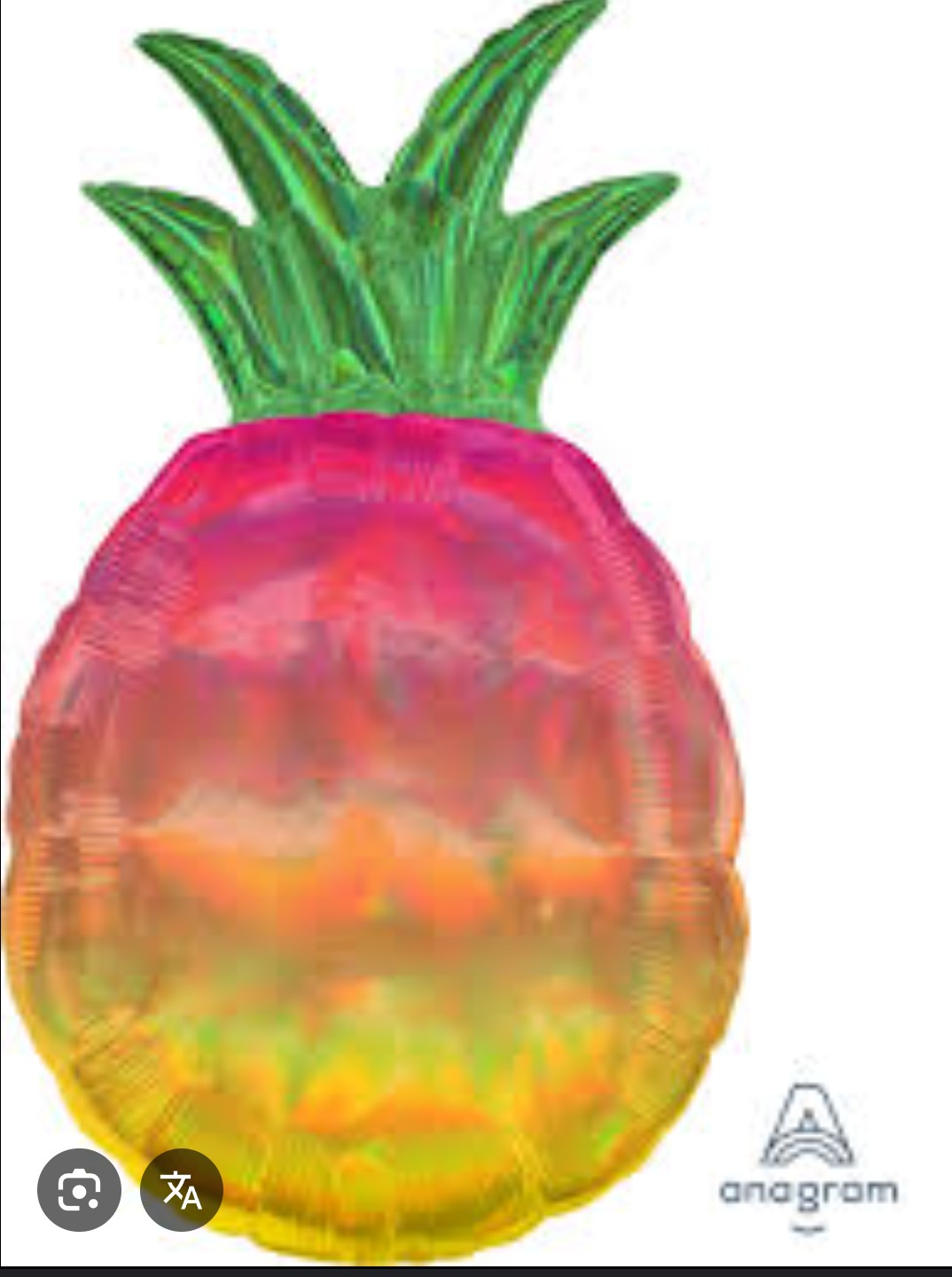 Ballon supershape Ananas multicolore 31 pouces