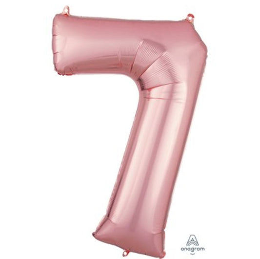 Ballon supershape chiffre rose gold 7