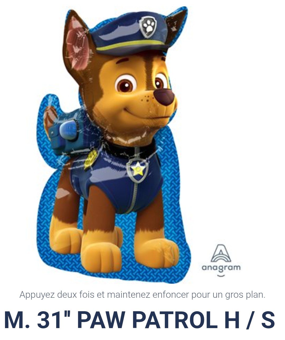Supershape chase pat patrouille 31 pouces