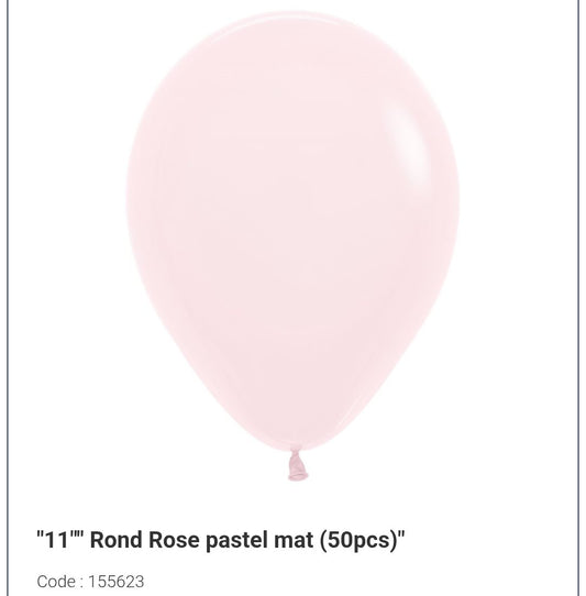 Latex 11 pouces rose pastel