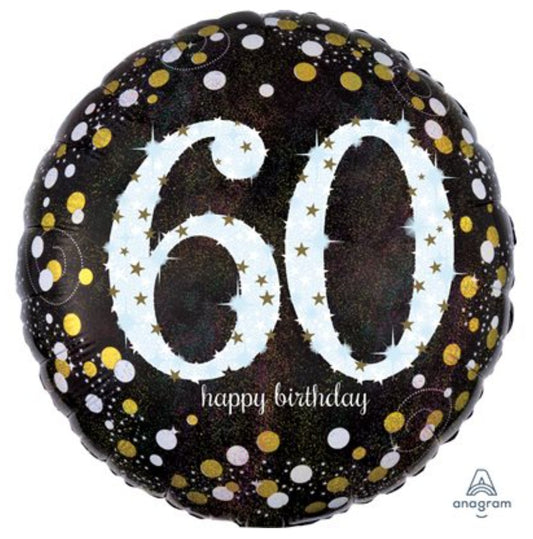 Ballon 60 ans sparkling 18 pouces
