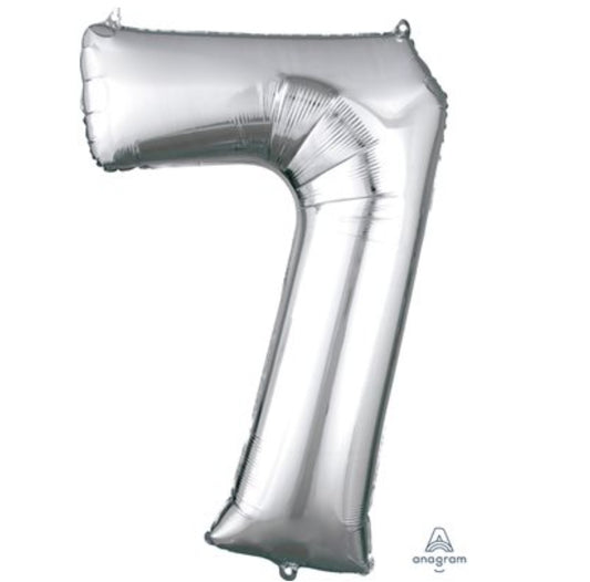Ballon supershape chiffre argent 7