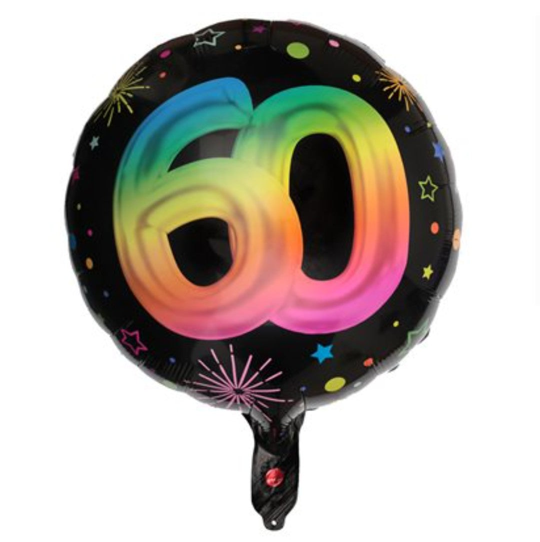 Ballon 60 ans fluo 18 pouces