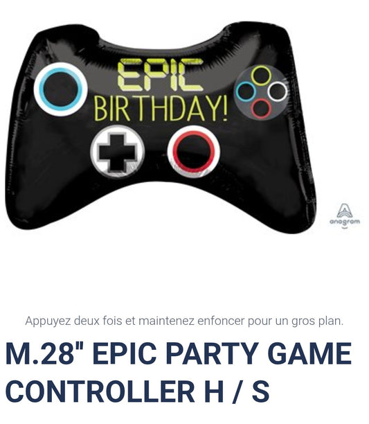 Ballon supershape Manette jeux vidéo