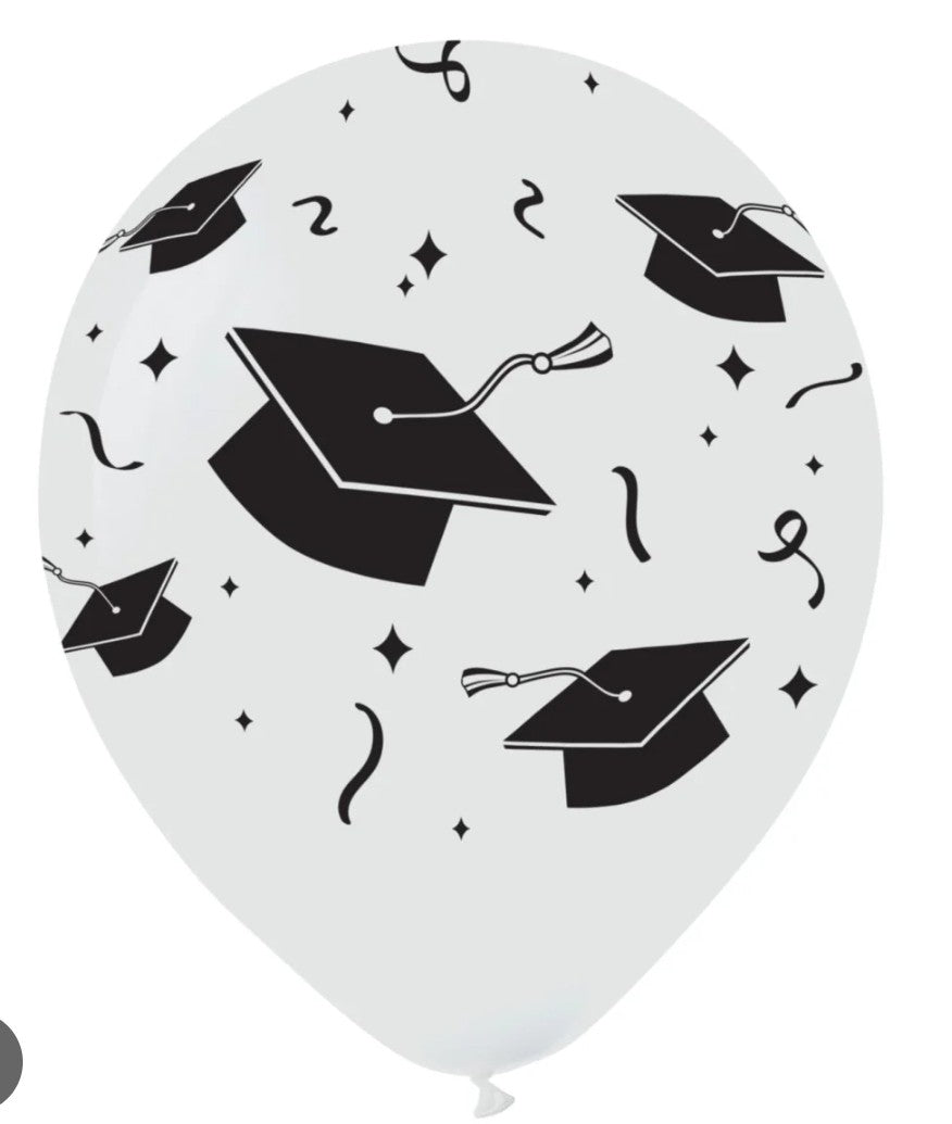 Ballon latex chapeau de graduation